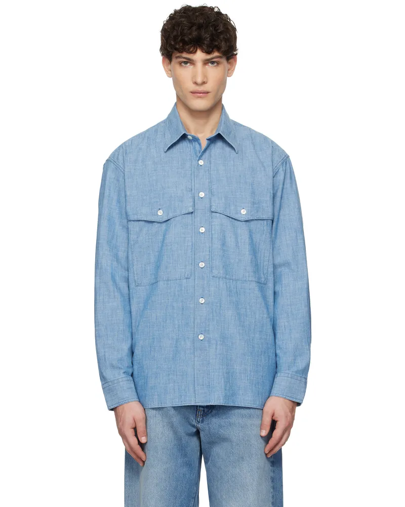 Sunflower Blue Note Denim Shirt Mid