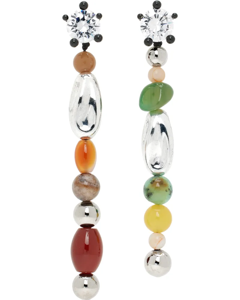 PANCONESI Multicolor Ascolto Chandelier Earrings Brass