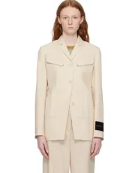 OFF-WHITE Beige Notched Blazer Sand