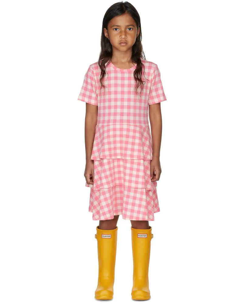 Mini Rodini Kids Pink Gingham Check Minidress Pink