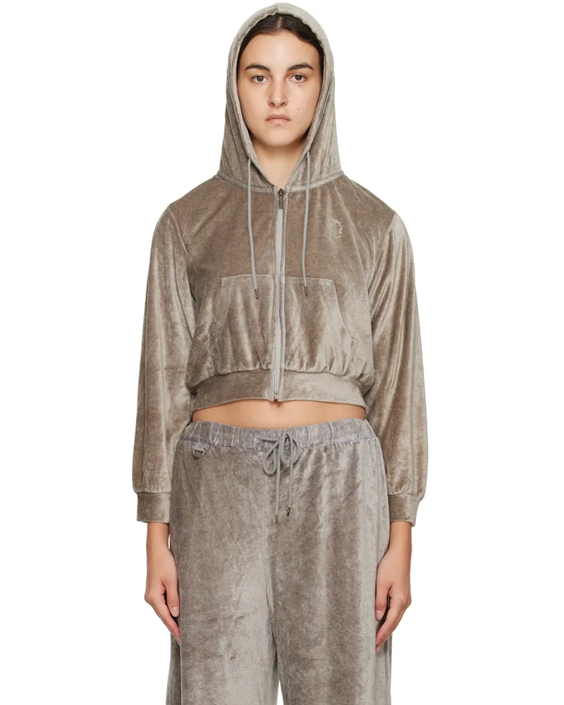 Doublet Gray Crystal-Cut Jacket Grey
