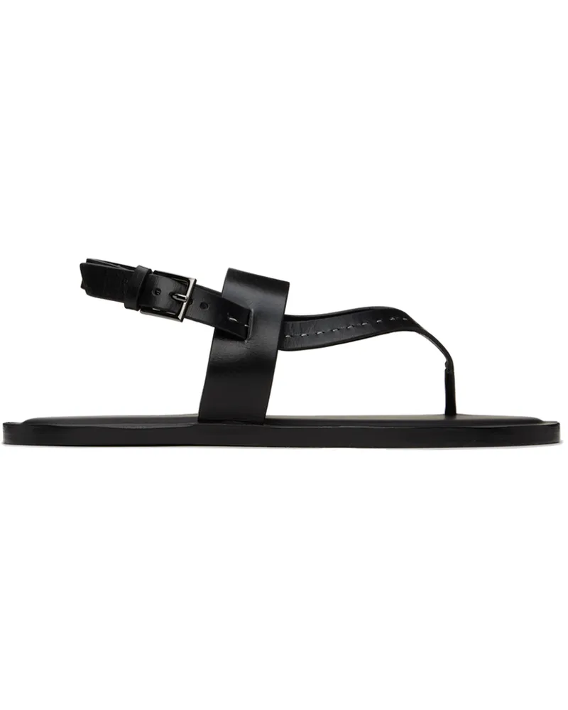 Max Mara Black Thongstitch Sandals 4