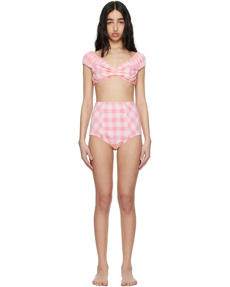Anna Sui Pink High Waisted Bikini Pink
