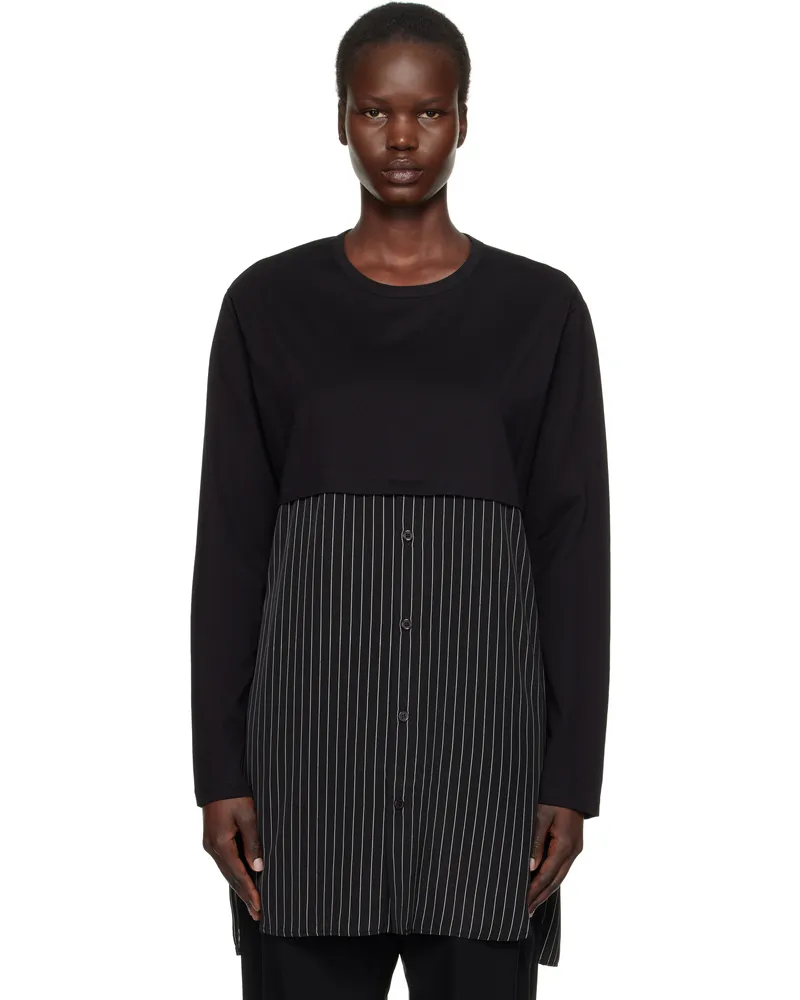 Yohji Yamamoto Black O-Combination T-shirt 2