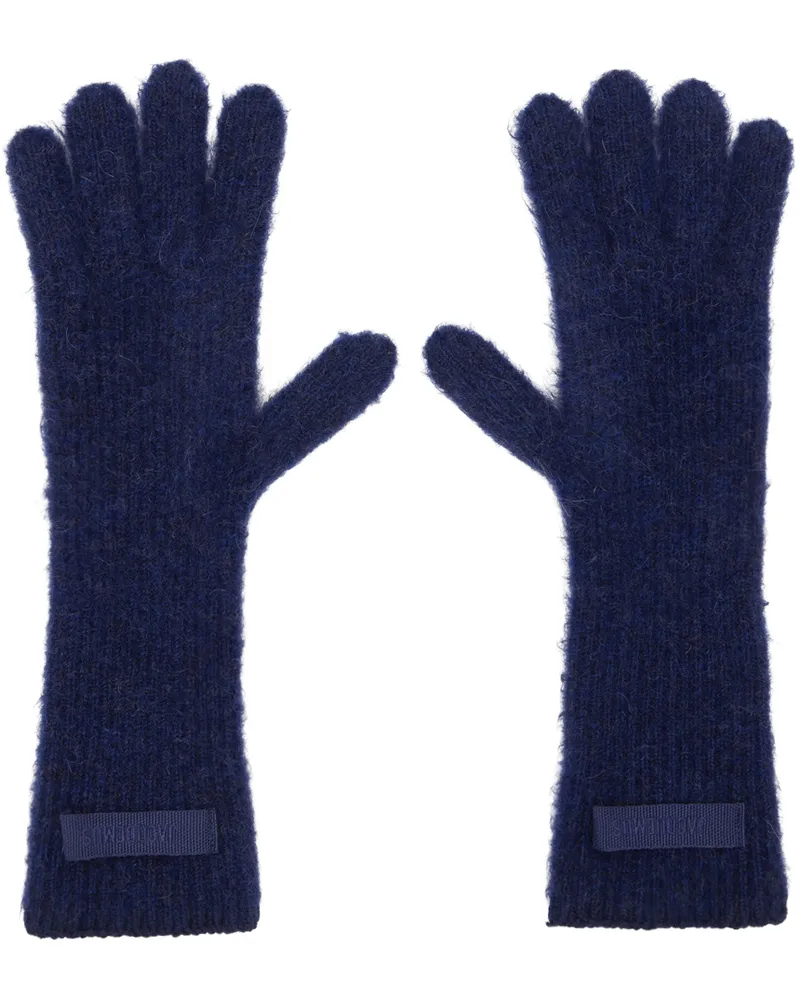 Jacquemus Navy La Casa 'Les gants Gros Grain' Gloves 380