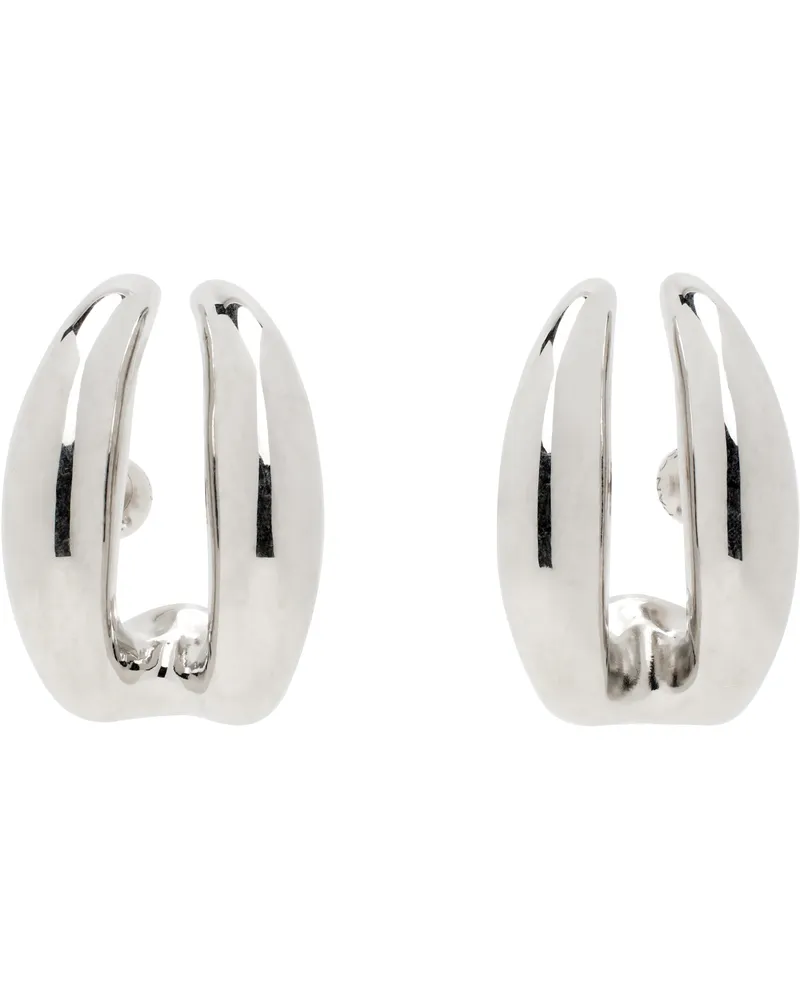PANCONESI Silver Double Moon Earrings Copper
