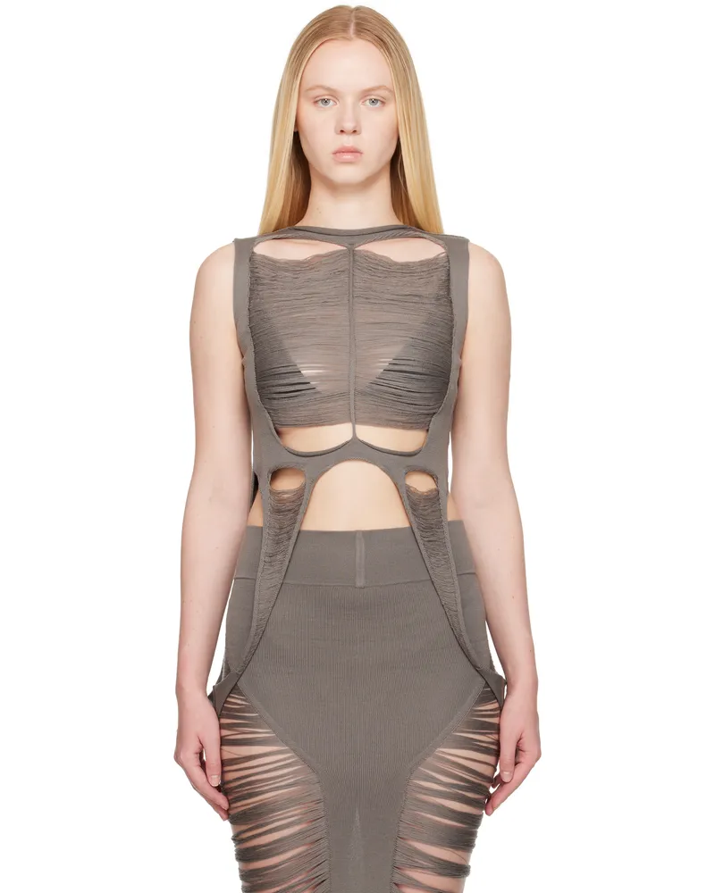 Rick Owens Gray Hollywood Tanja Tank Top 34