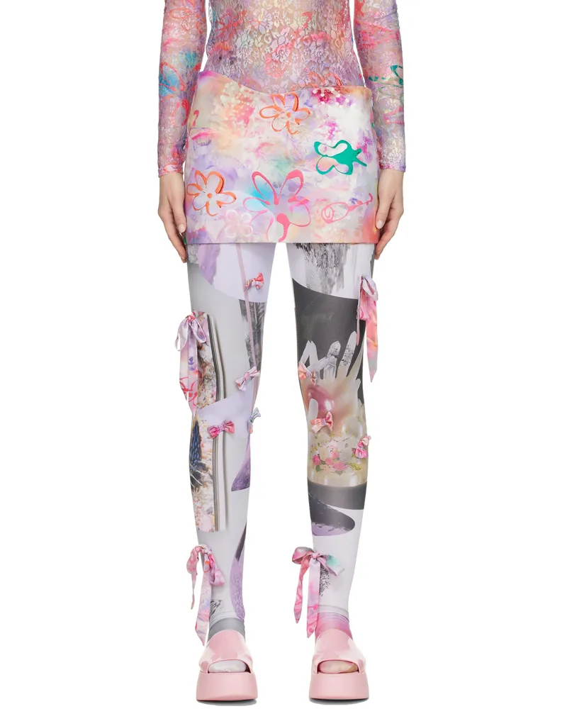 Collina Strada Multicolor Star Fish Wave Mini Skirt Star