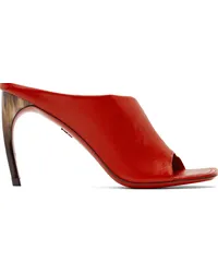 Ferragamo Red Nymphe Mules Flame