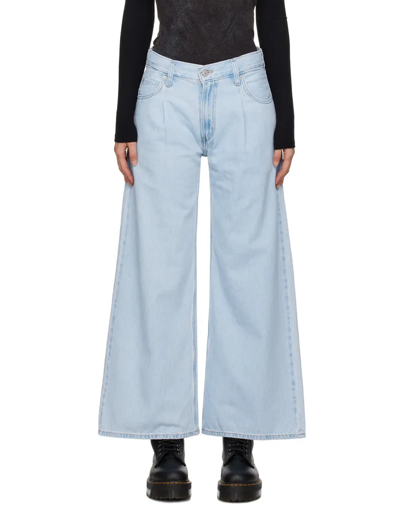 Levi's Blue Baggy Dad Wide Leg Jeans Never