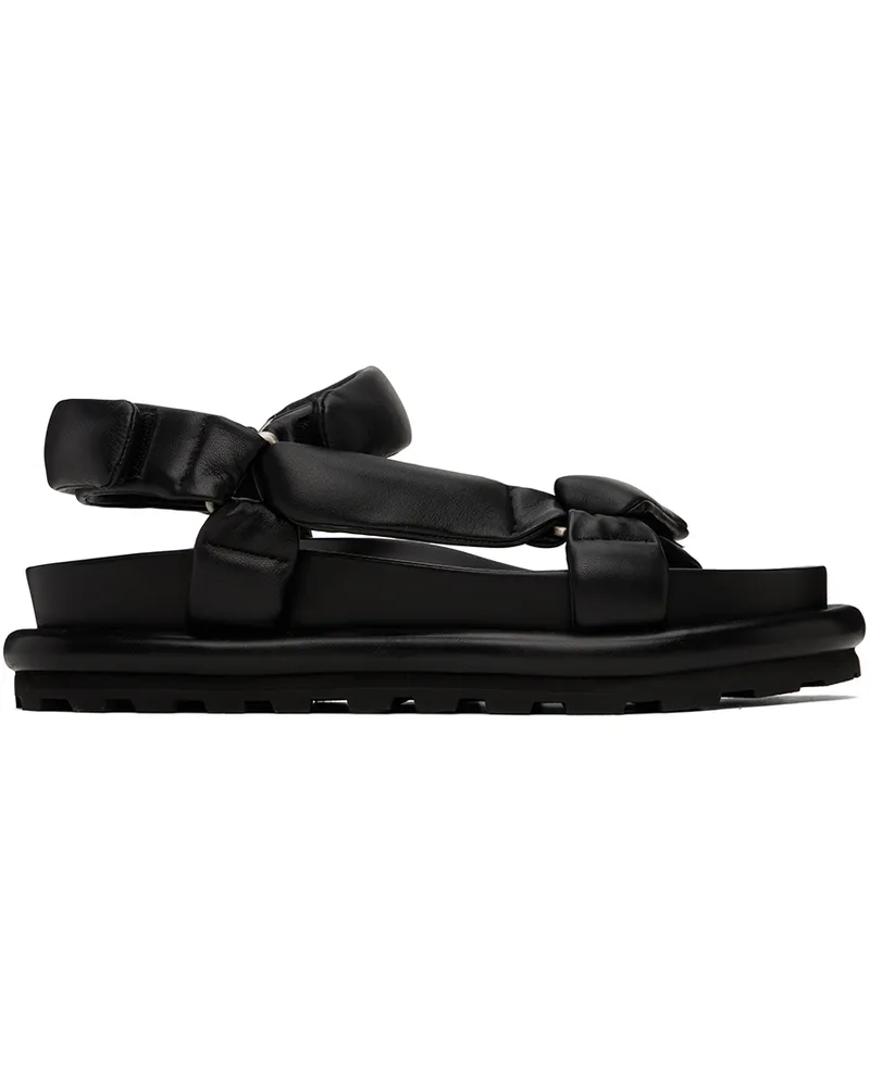 Jil Sander Black Padded Sandals 001