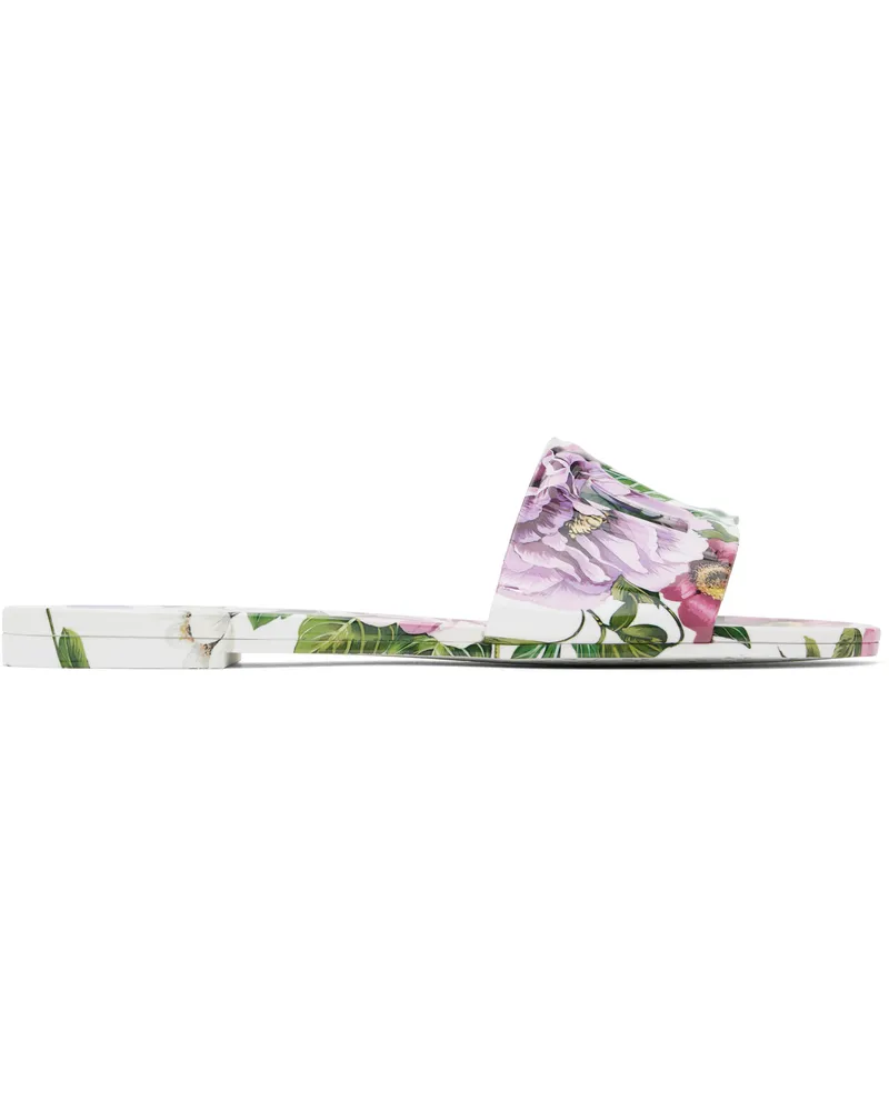 Dolce & Gabbana Multicolor Rubber Beachwear Pool Slides Ha5kt