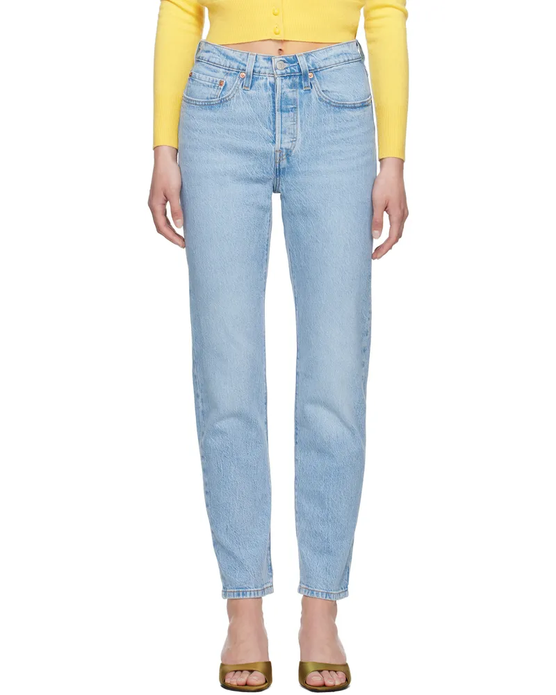 Levi's Blue 501 Original Fit Jeans Hollow