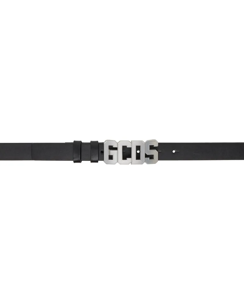 GCDS Black Classic Logo Belt 99