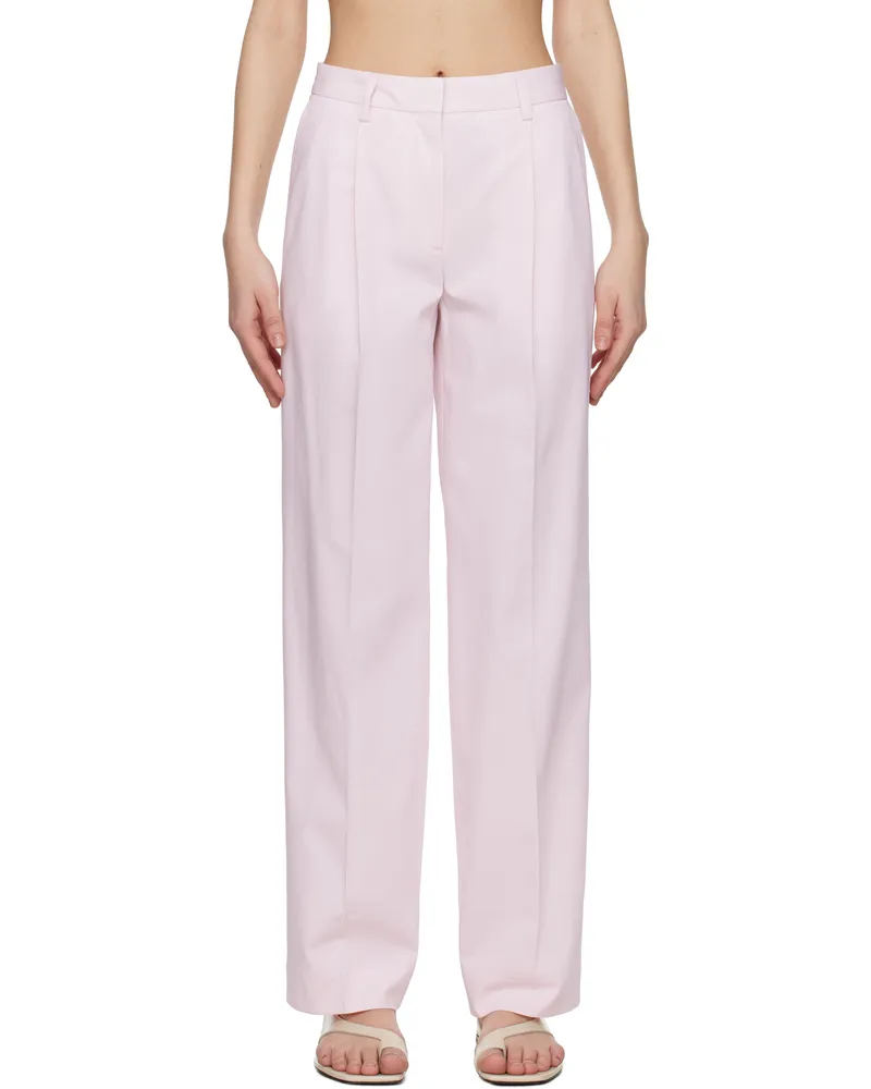 Totême Pink Slanted Pocket Trousers Blossom