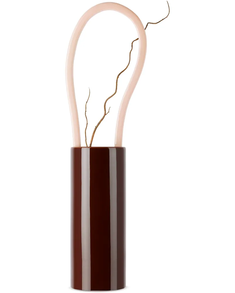 Vitra Burgundy & Pink 'Découpage' Vase Boucle