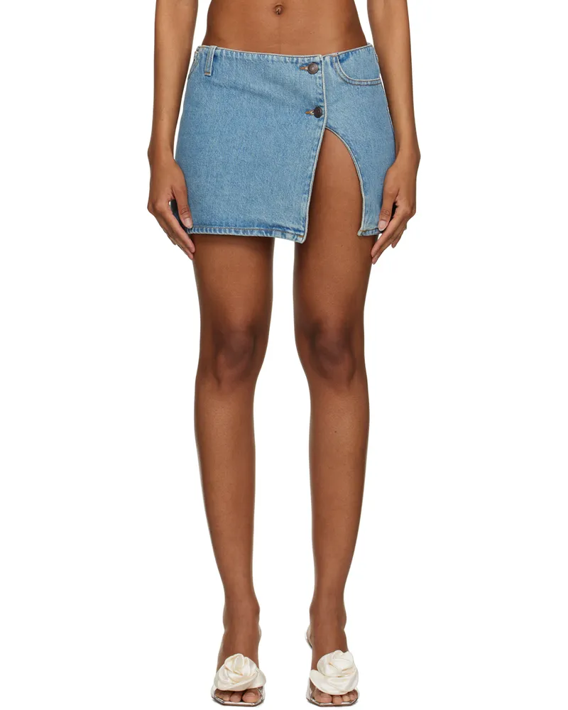 Magda Butrym Blue Ultra Denim Miniskirt Blue