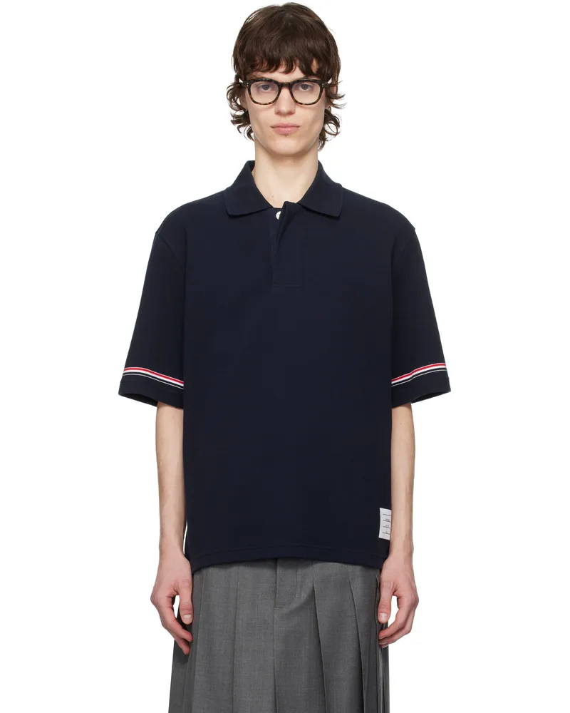 Thom Browne Navy Rugby Polo 415