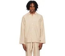 Tan Long Sleeve Pyjama Shirt