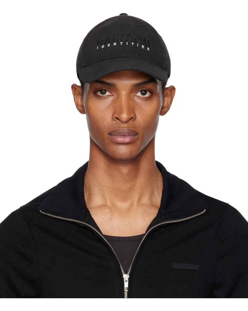 Random Identities Black 'Sponsored' Baseball Cap 10002