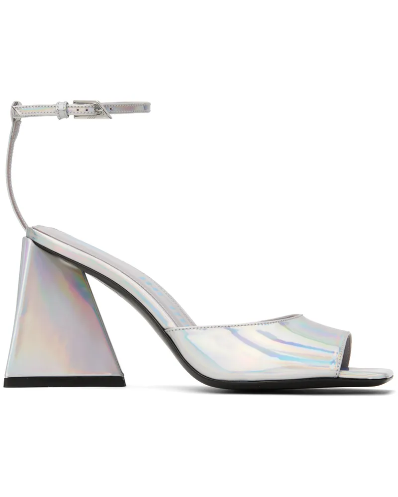 ATTICO Silver Piper Heeled Sandals 002