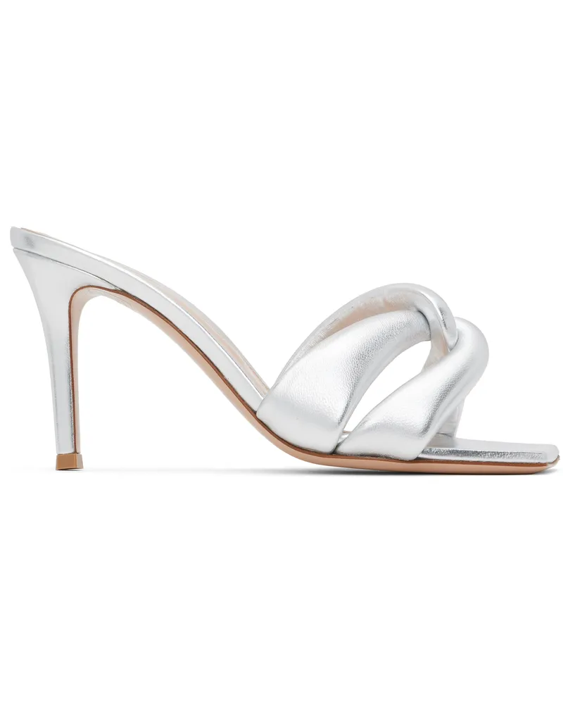Gianvito Rossi Silver Amour Mules Silver