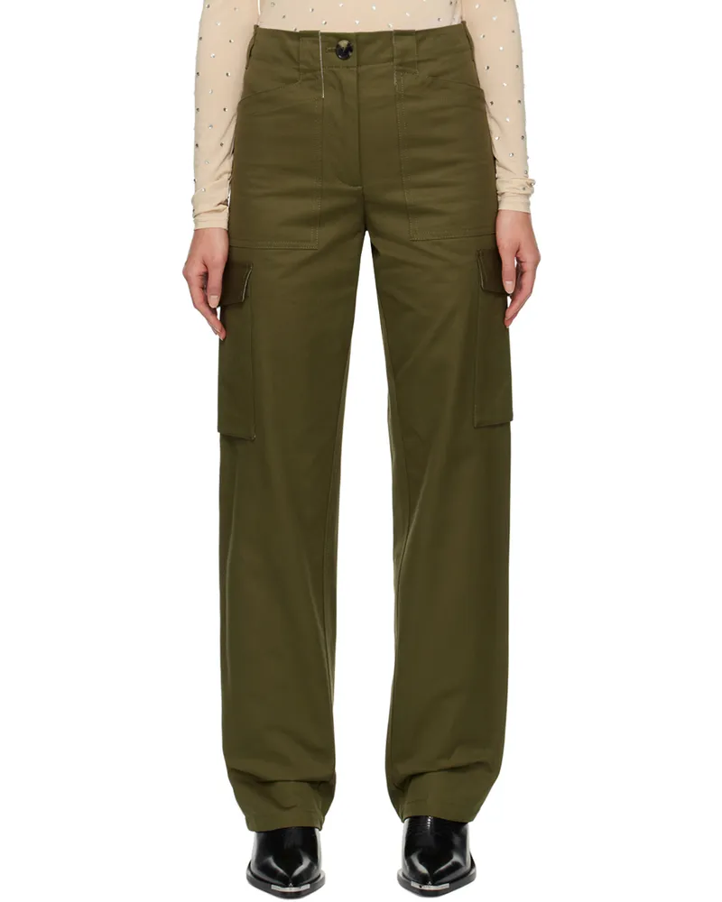 Paco Rabanne Khaki Cargo Pocket Trousers P303