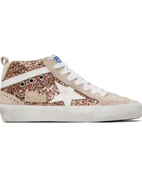 Golden Goose Pink & Beige Mid Star Sneakers Peach