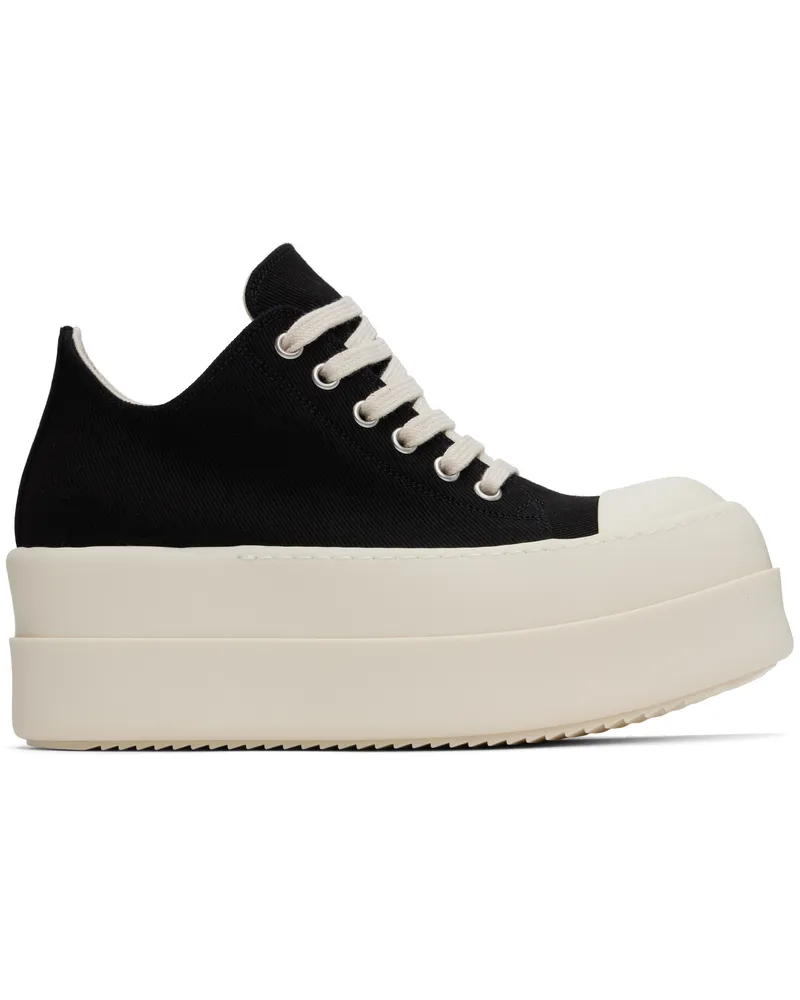 DRKSHDW by Rick Owens Black Hollywood Double Bumper Low Sneaks Sneakers 911
