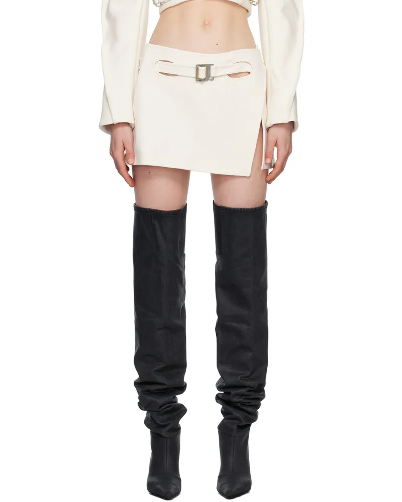 Dion Lee Off-White Interloop Miniskirt Ivory