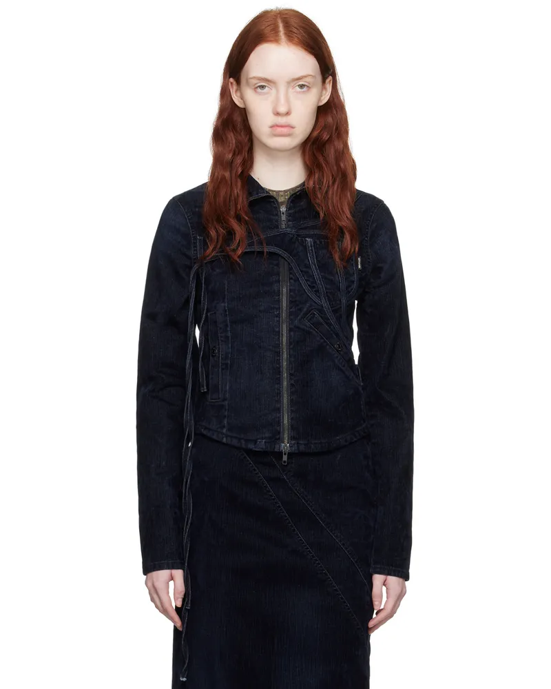 OTTOLINGER Navy Fitted Denim Jacket Midnite