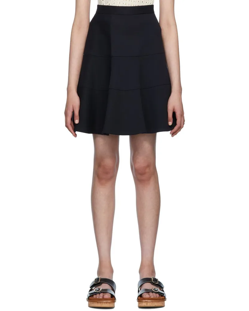 See by Chloé Navy Tiered Miniskirt 4d2