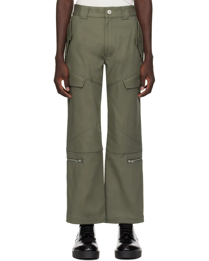 Dion Lee Green Tactical Cargo Pants Mercury