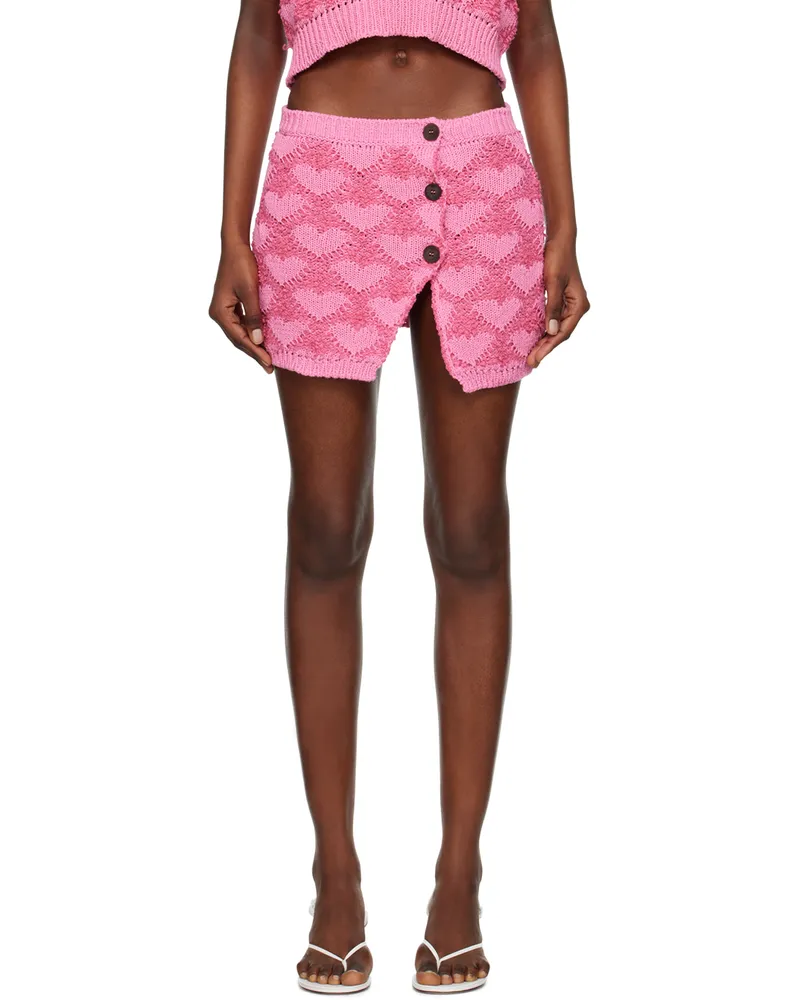 Marco Rambaldi Pink Heart Miniskirt 14