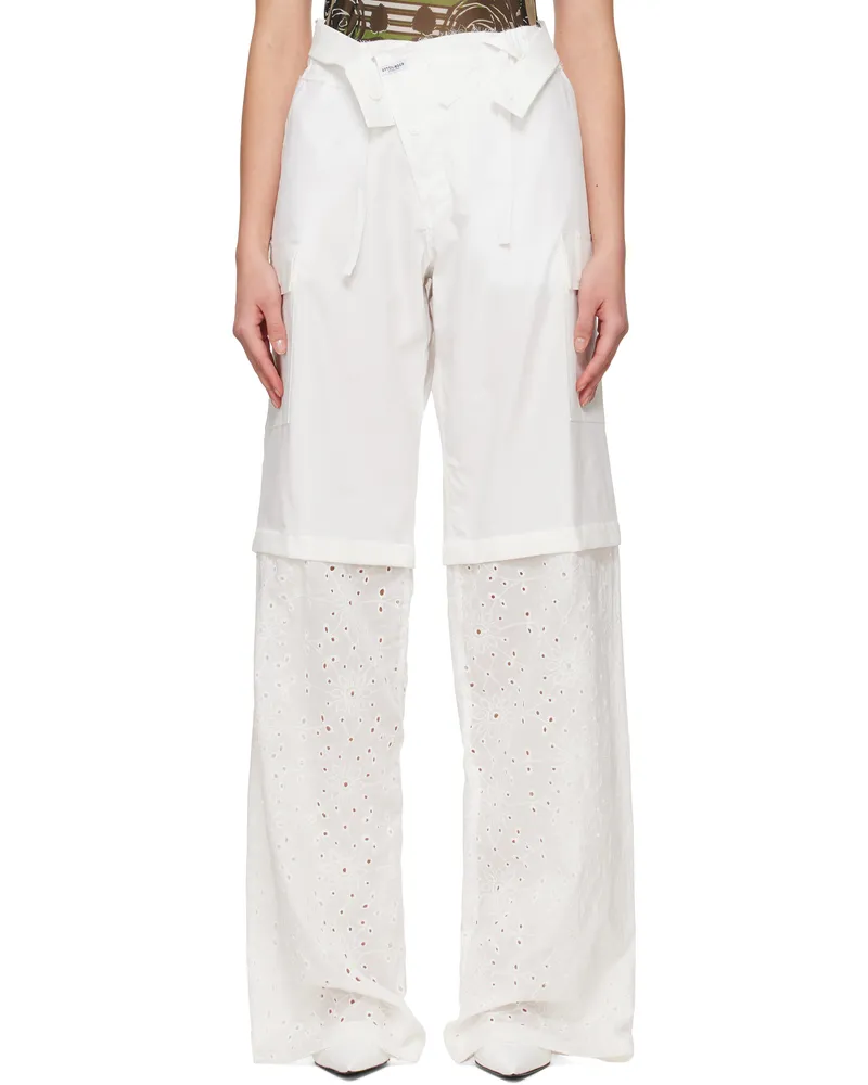 OTTOLINGER White Baggy Cargo Pants White
