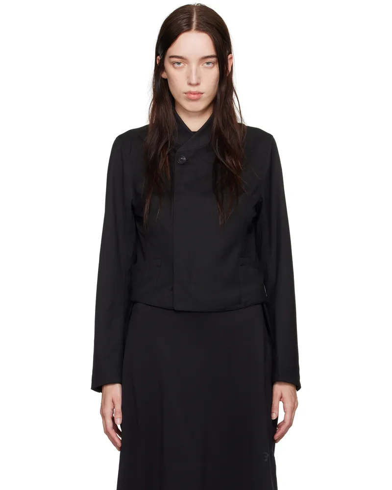 Y-3 Black Refined Wool Jacket Black