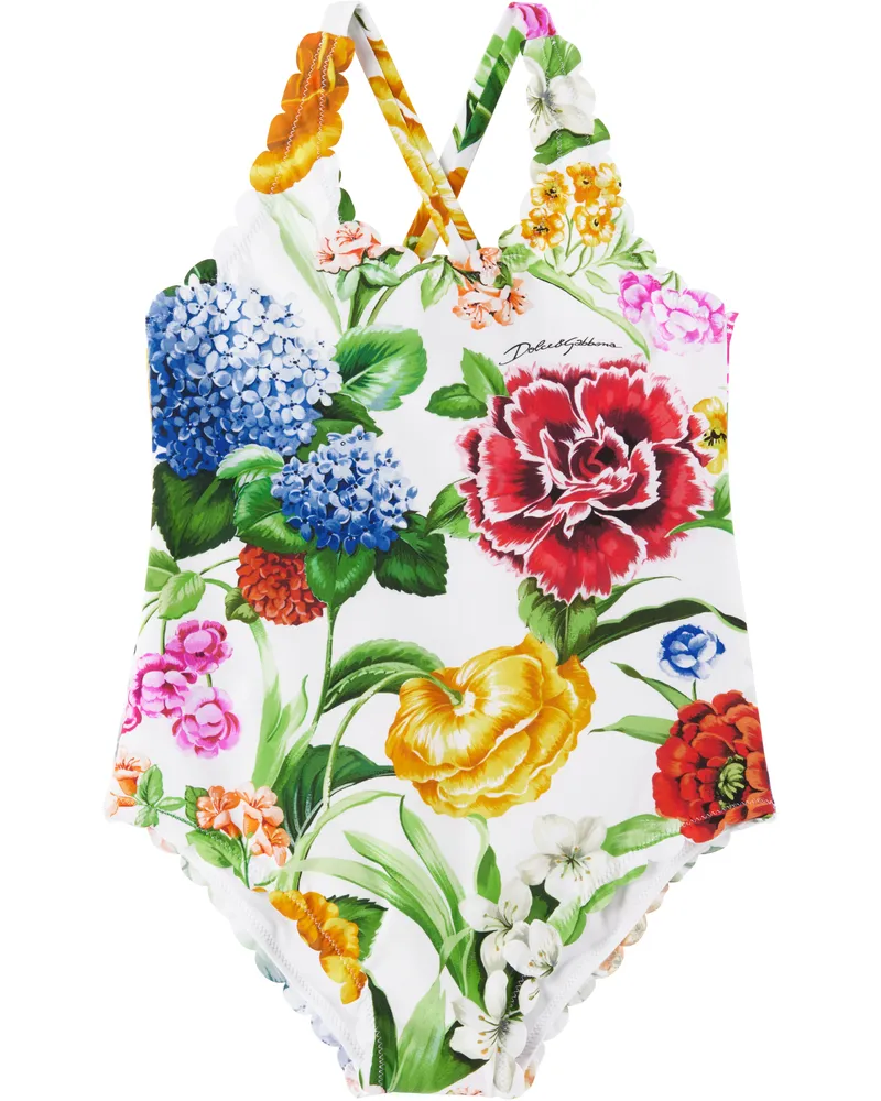 Dolce & Gabbana Kids Multicolor Floral Swimsuit Ha5ku