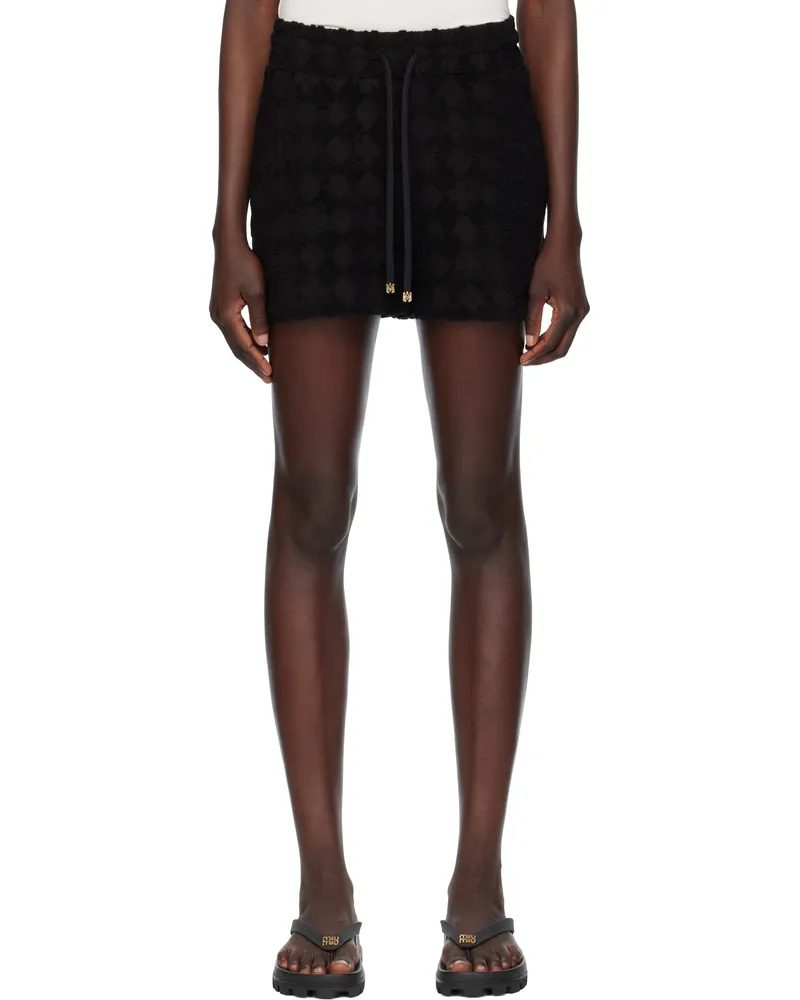 Amiri Black MA Quad Toweling Shorts Black