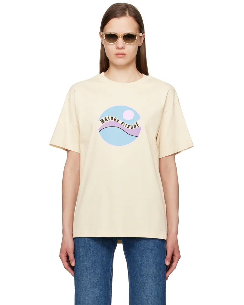 Kitsuné Beige Pop Wave T-Shirt P205