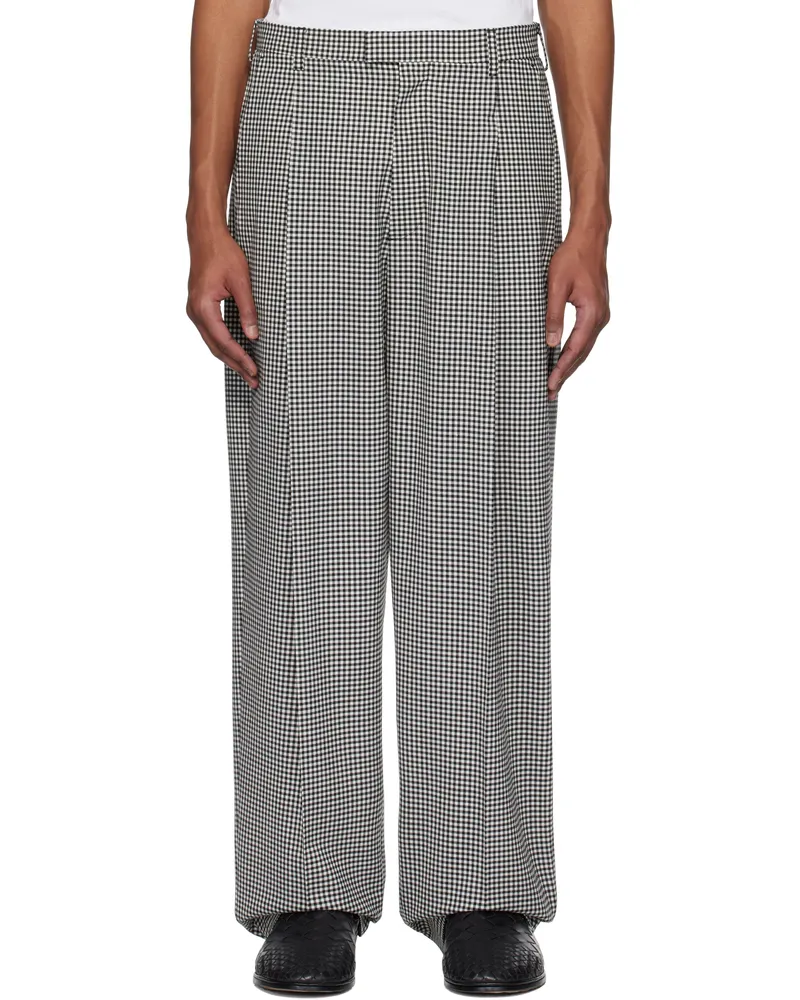 Marni Black & White Gingham Trousers Chn99