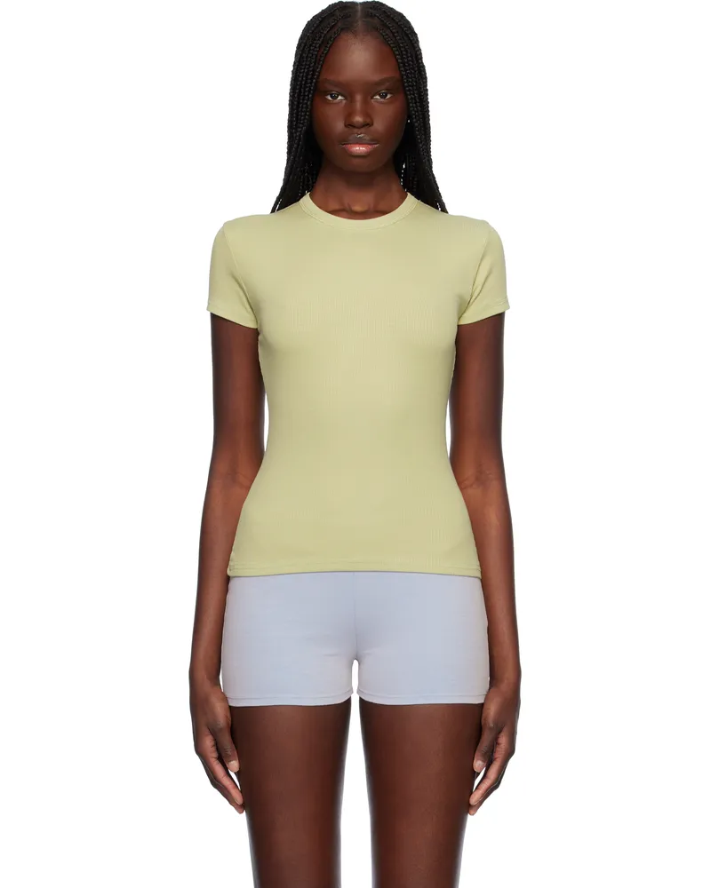 CDLP Khaki Rib T-shirt Lemon