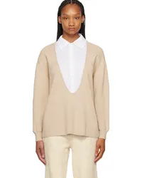 STAUD Beige Pietro Sweater Cml