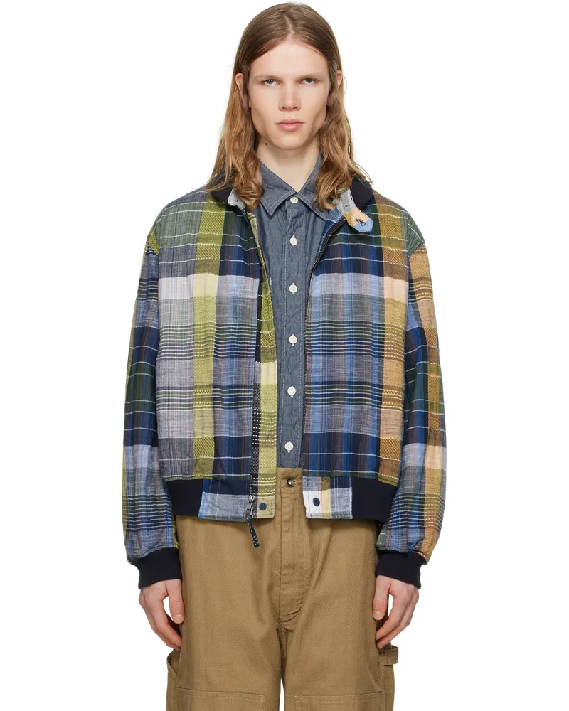 Engineered Garments Navy & Yellow LL Bomber Jacket Es069