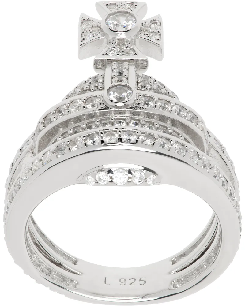 Vivienne Westwood Silver Orb Ring P102