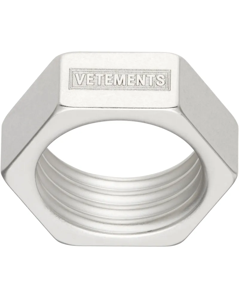 VETEMENTS Screwnut Ring Silver