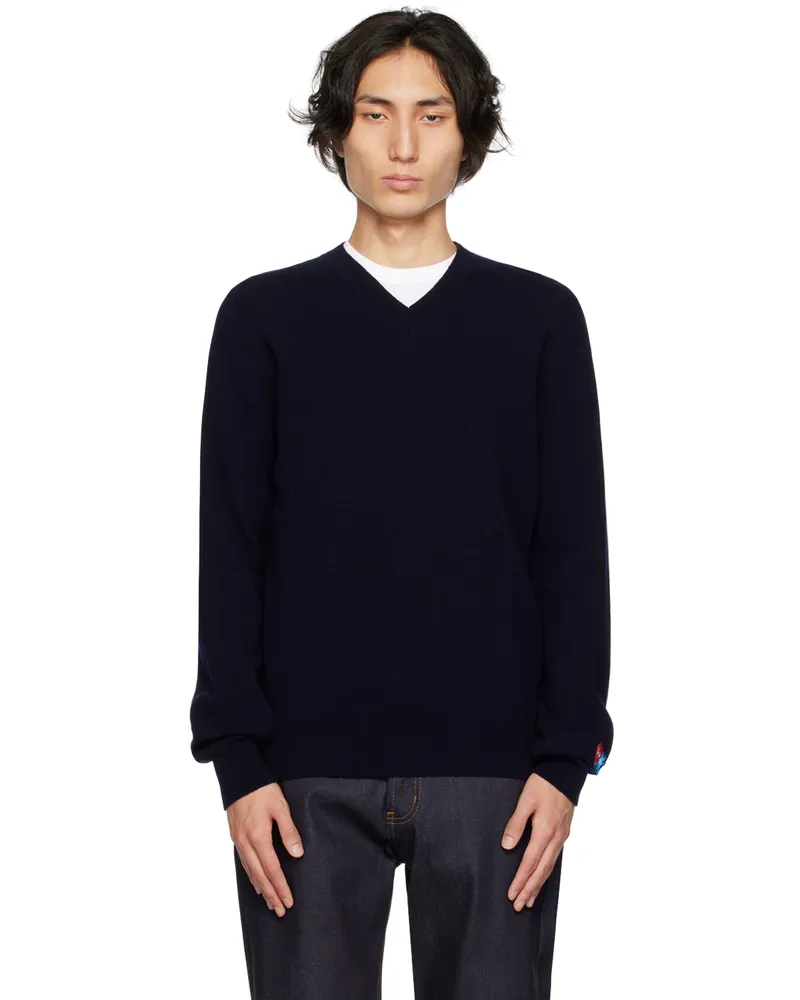 Comme des Garçons Navy Invader Edition Sweater Navy