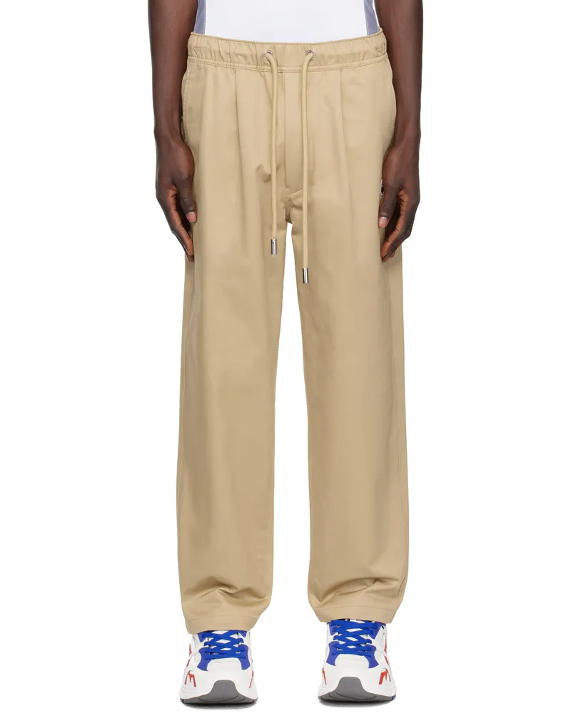 BAPE Beige Ape Head One Point Chef Trousers Beige