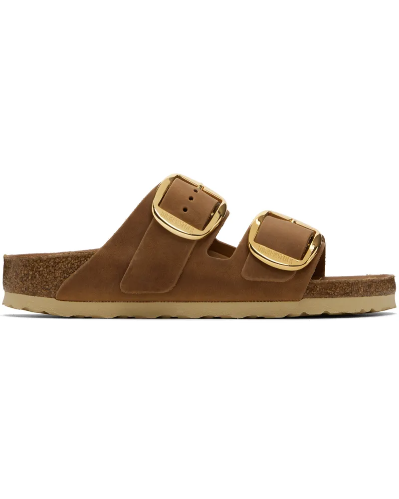 Birkenstock Brown Narrow Arizona Big Buckle Sandals Cognac