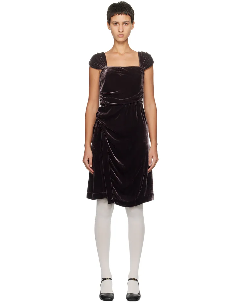 Caro Editions Brown Sophie Midi Dress Dark