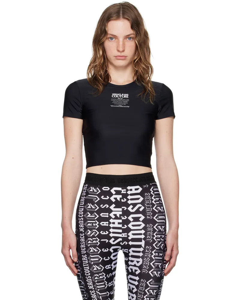 Versace Jeans Black Printed Logo T-Shirt E899